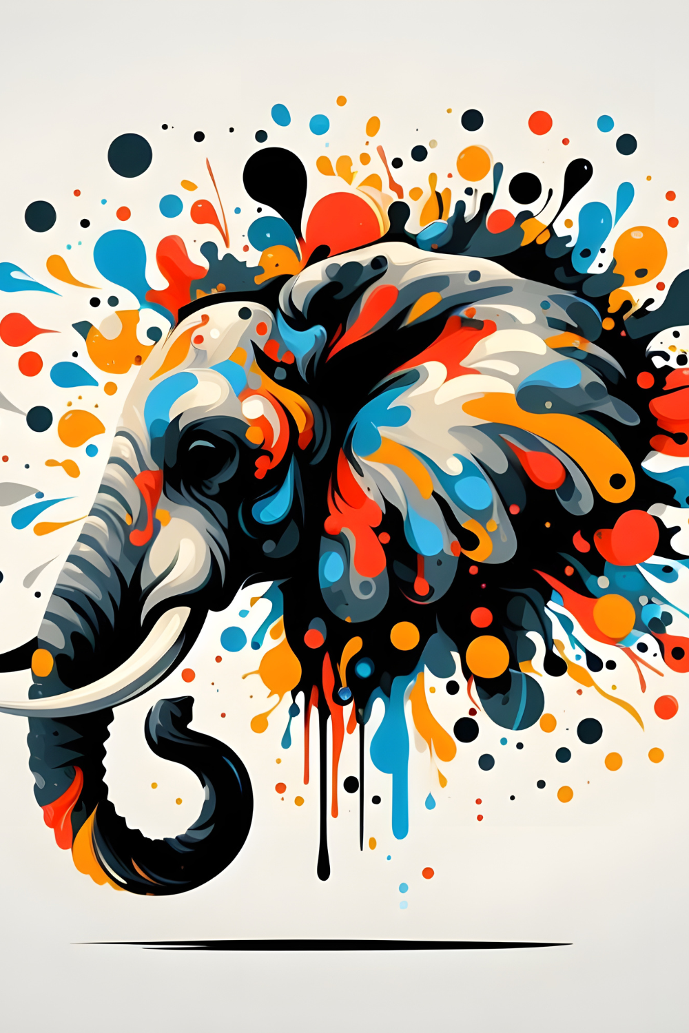 Abstract Splash Art Metal Poster