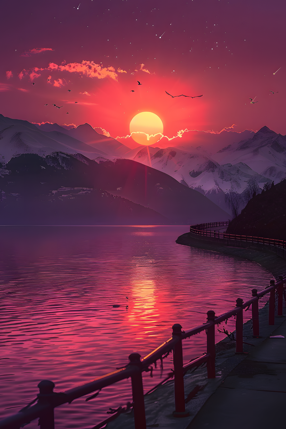 Sunset Edge Metal Poster