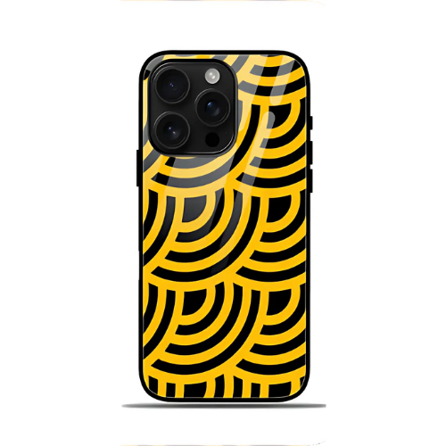 Yellow Circle IPhone Glass Case