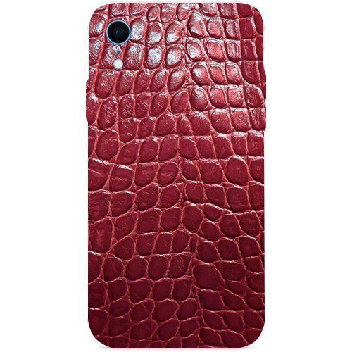 iPhone XR mobile phone red vintage leather skins
