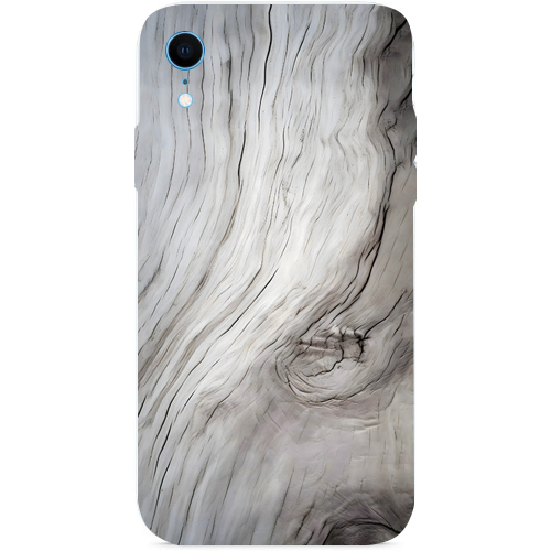 iPhone XR mobile phone white wood Skins