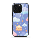 Smiley Clouds IPhone Glass Case