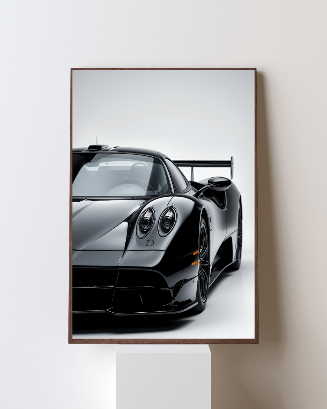 Black Pagani Metal Poster
