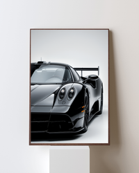 Black Pagani Metal Poster