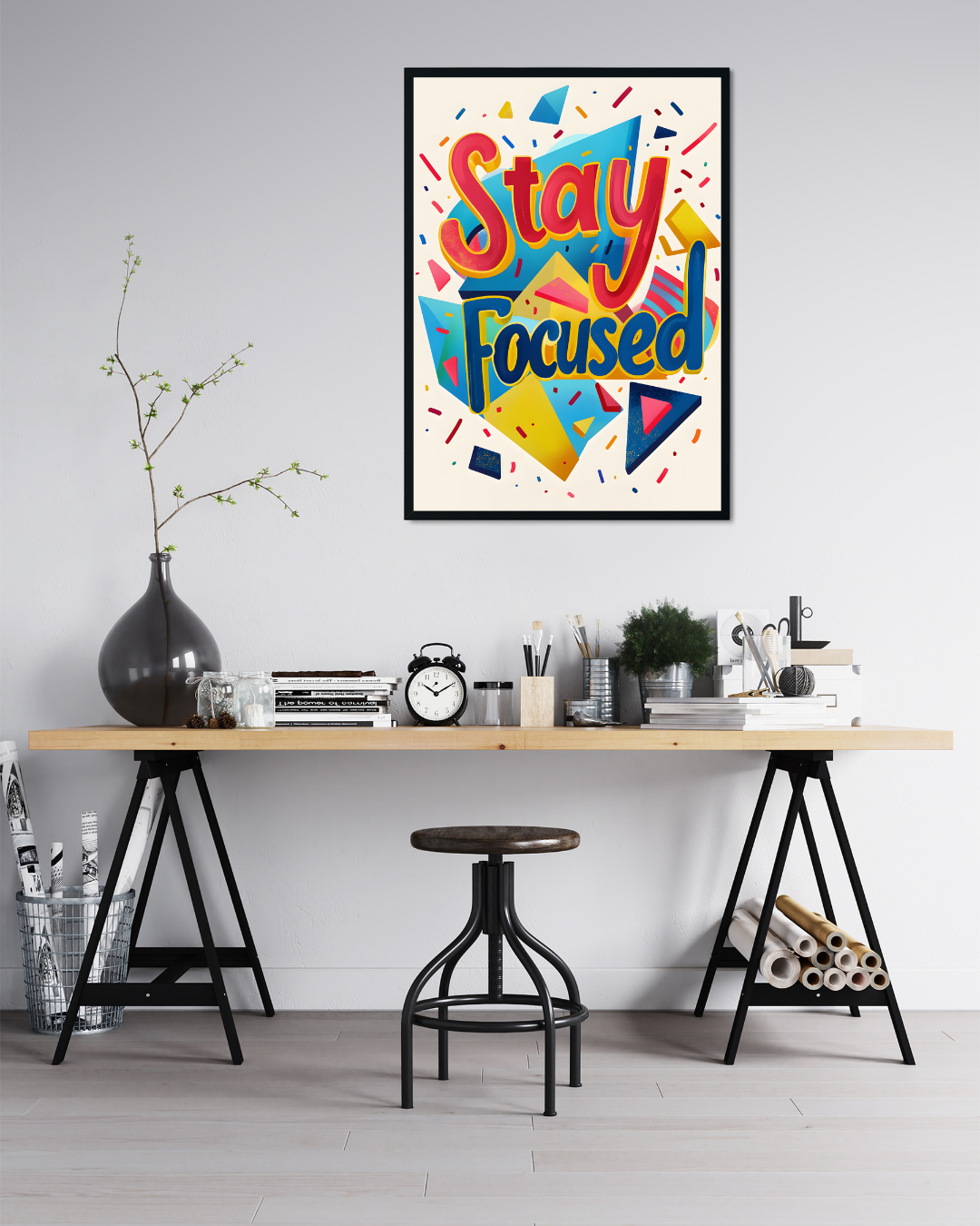 Stay Focused Metal Poster