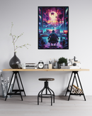 Neon Imaginary World Metal Poster