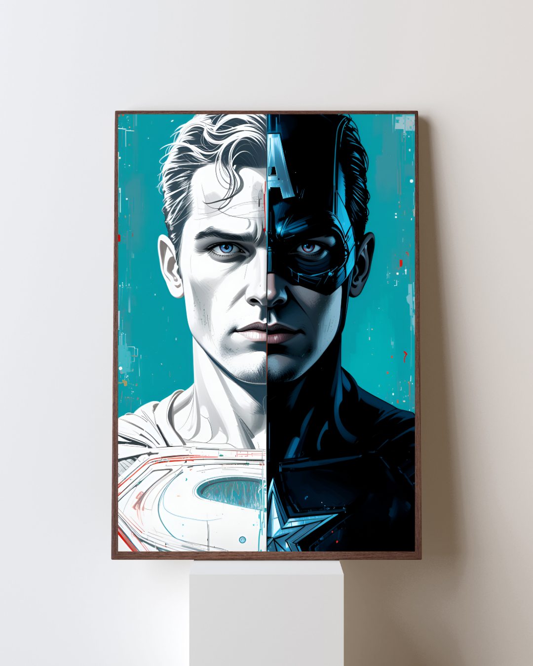 Superman / Captian America Metal Poster