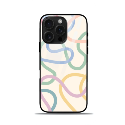 Colorful Pastel Wavy IPhone Glass Case