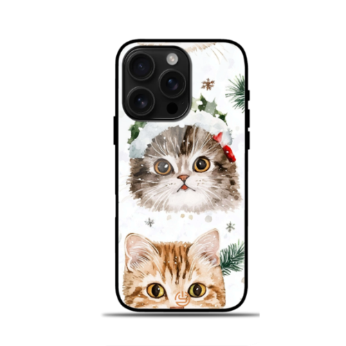 Snow Cat IPhone Glass Case