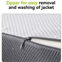 Gray breathable cushion cover with zipper seam