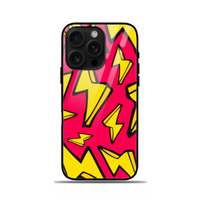 Lightning bolts IPhone Glass Case