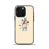 Tired IPhone Glass Case