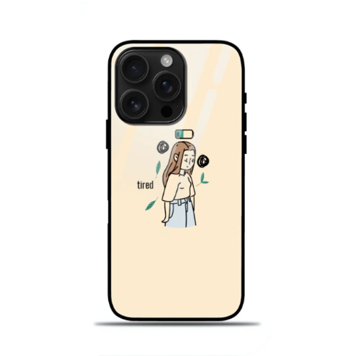 Tired IPhone Glass Case