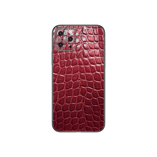 iPhone 11 Pro Max mobile phone red vintage leather skins