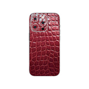 iPhone 14 Pro mobile phone red vintage leather skins