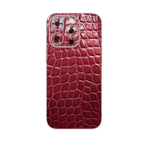 iPhone 16 Pro mobile phone red vintage leather skins