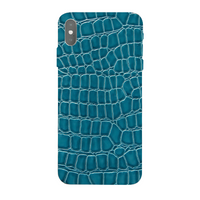 iPhone XS Max mobile phone Blue Craft Leather skins