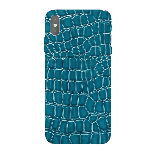 iPhone XS Max mobile phone Blue Craft Leather skins