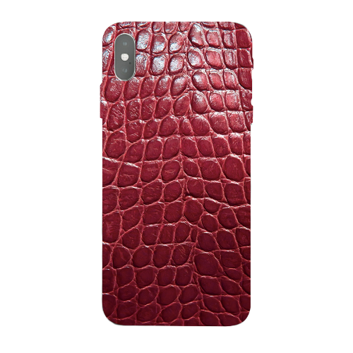 iPhone XS Max mobile phone red vintage leather skins