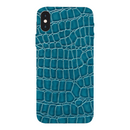 iPhone XS mobile phone Blue Craft Leather skins