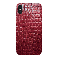 iPhone XS mobile phone red vintage leather skins
